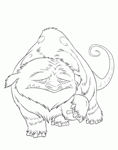 Раскраска Граф поранил лапу