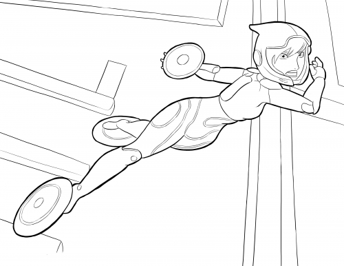 Раскраска Город Героев Го Го Томаго в костюме