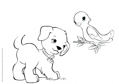 Раскраска питомцы Lego Friends