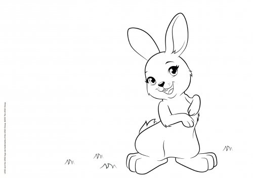 Раскраска Lego Friends зайка