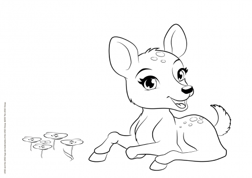 Раскраскм Lego Friends олененок