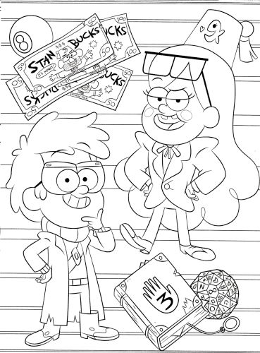 Диппер и Мэйбл в образах Стэна и Форда