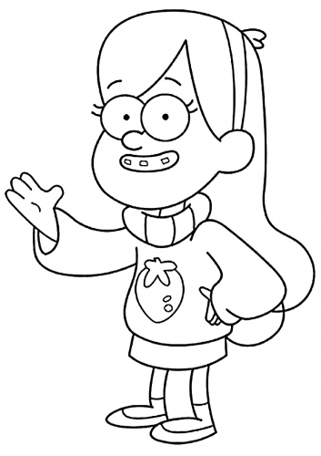 Раскраска Гравити Фолз - Мэйбл в ствитере