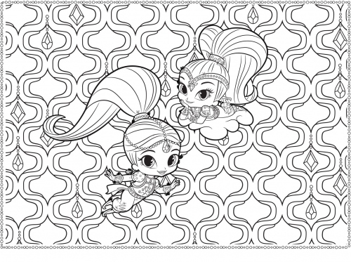 Раскраска Шиммер и Шайн