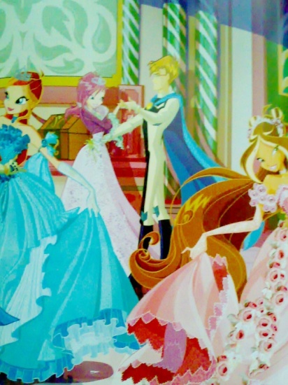 Винкс на балу, прически 4й сезон. картинка из книги про винкс русалок Winx Perle