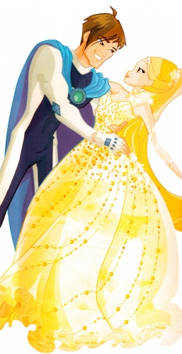 Брендон и Стелла в бальном платье