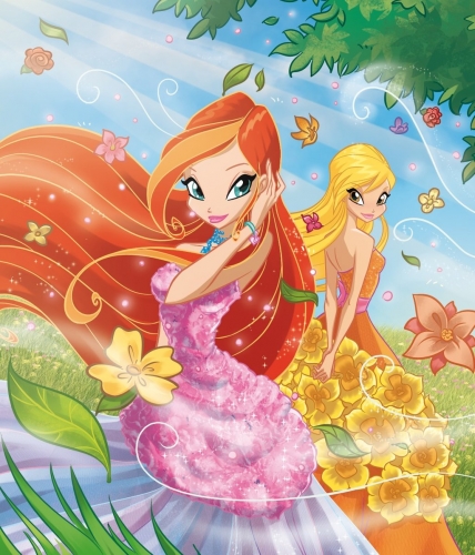 Блум и Стелла в платьях принцесс, 5й сезон Винкс