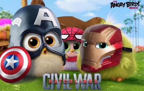 Angry Birds в кино птенцы в нарядах супер героев Марвел