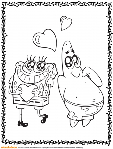 Губка Боб и Патрик несут валентинки