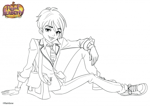 Королевская Академия Regal Academy раскраска с Хавоком (Hawk)