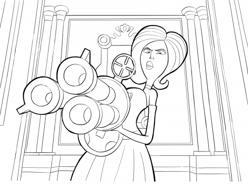 Раскраска Миньоны Скарлет