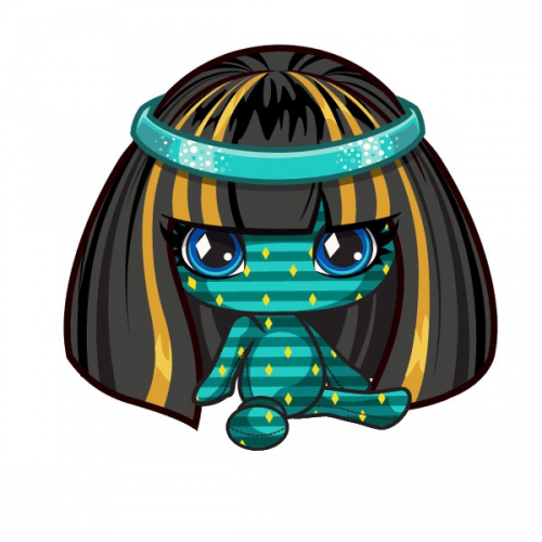 Monster High Minis Pattern Клео де Нил