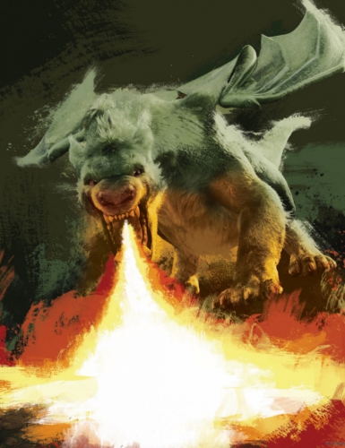 Пит и его дракон, Элиот извергает огонь