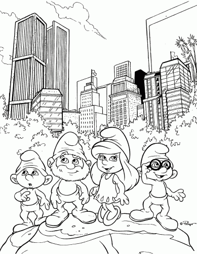 Смурфики в большом городе