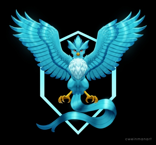 Pokemon Go Mystic реалистичный символ команды