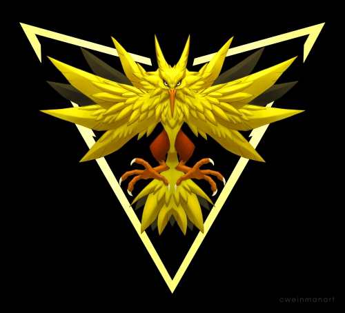 Pokemon Go Instinct реалистичный символ команды