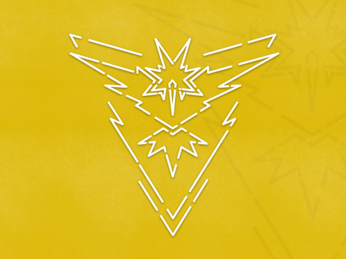 Символ команды желтых Pokemon Go Instinct