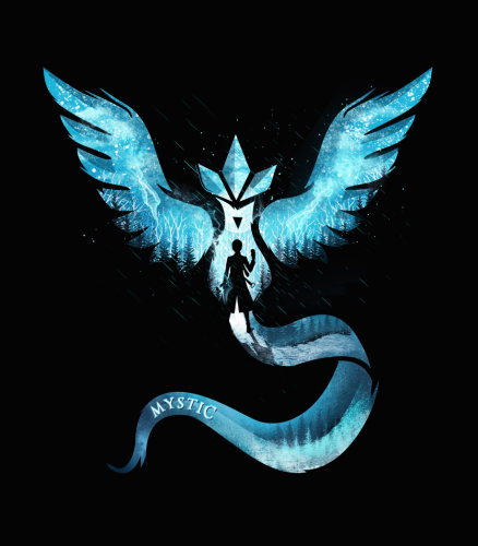 Pokemon Go синие красивая картинка команды Mystic