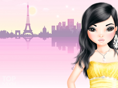 TOPModel путешествие в Париж, обои