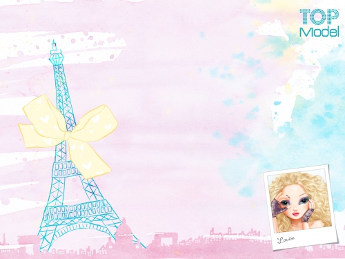 TOPModel Топ-Модель нежные обои с Эйфелевой башней
