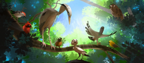 Мелоди, птицы