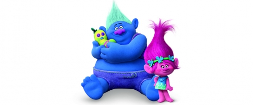 Мультфильм Тролли Здоровяк и Розочка