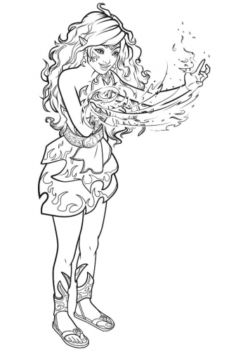 Лего Эльфы раскраска с Азари