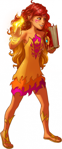 Эльфы, красивая картинка Азари с книгой