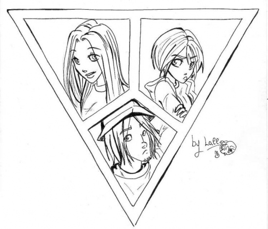 Раскраска Любовный треугольник