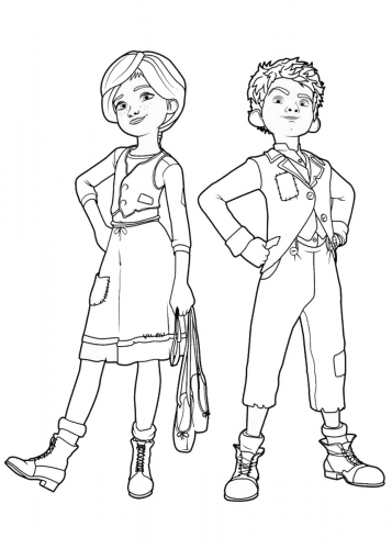 Раскраски мультфильм Балерина: Фелис и Виктор