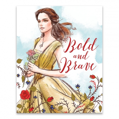 Очень красивый арт с Белль с красной розой в руках