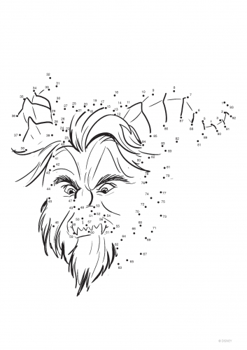 Нарисуй Чудовище по точкам и раскрась