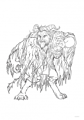 Раскраска фильм Красавица и Чудовище 2017 - Чудовище