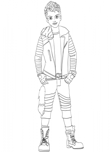 Раскраска Дисней Наследники Карлос