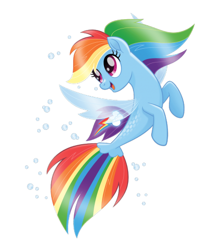 Мой маленький пони в кино - русалочка Радуга Дэш из Сиквестрии