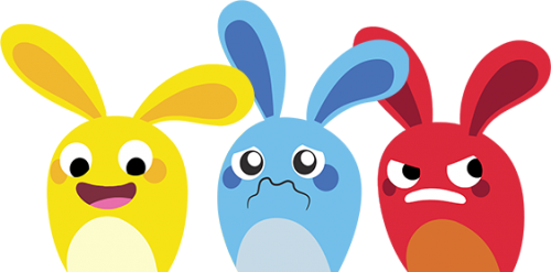 Желтый, синий и красный хемка