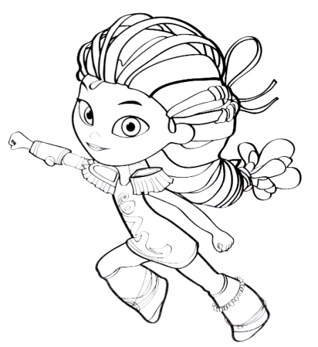 Сказочный Патруль новая раскраска с Варей в волшебном превращении