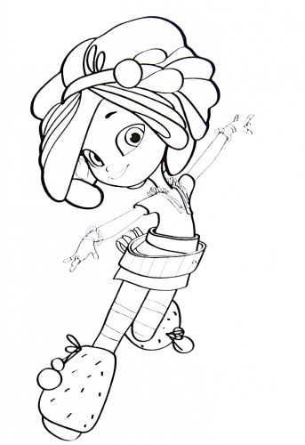 Сказочный Патруль новая раскраска, Снежка - внучка Деда Мороза