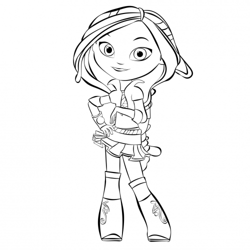 Раскраска Сказочный Патруль Варя в повседневном наряде