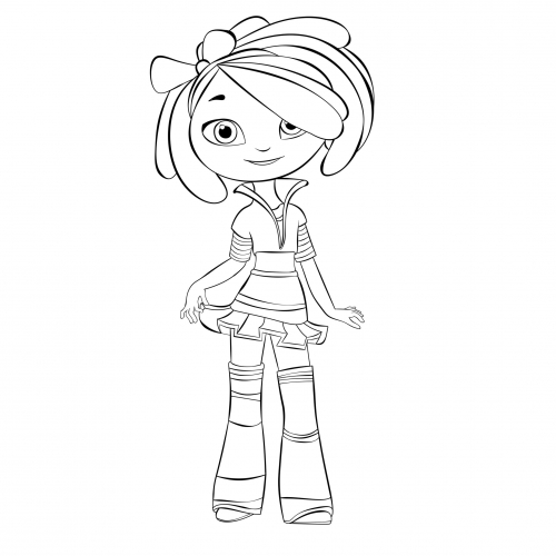 Раскраска Сказочный Патруль Снежка в повседневном наряде