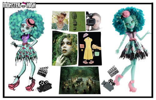 Монстер Хай концепт арт и дизайн куклы Ханни Свамп