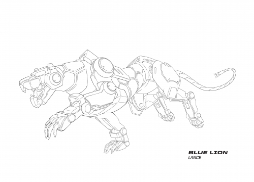 Раскраска синий лев Вольтрона