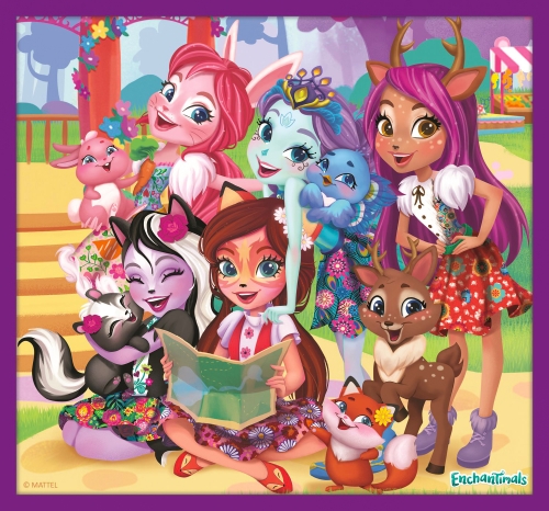 Энчантималс новая картинка с главными героинями, изучающими карту