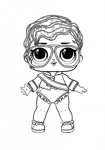 Большая картинка раскраска ЛОЛ Shimone Queen