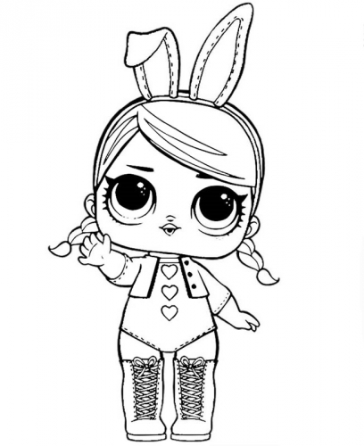 Раскраска Лол в ушках кролика