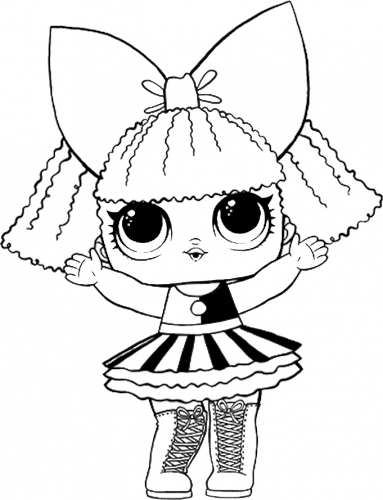Раскраска ЛОЛ Сюприз Дива