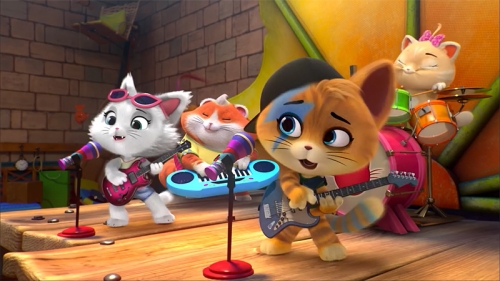 44 Cats котята играют в музыкальной группе