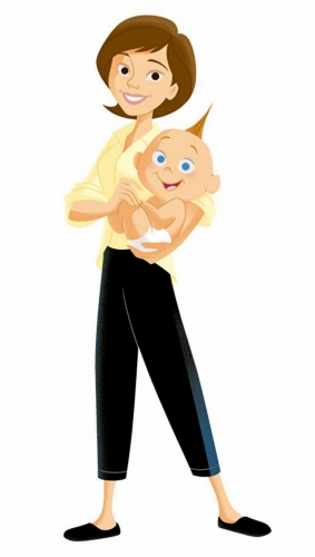 Суперсемейка 2 Хелен Парр с малышом Джеком в домашней одежде