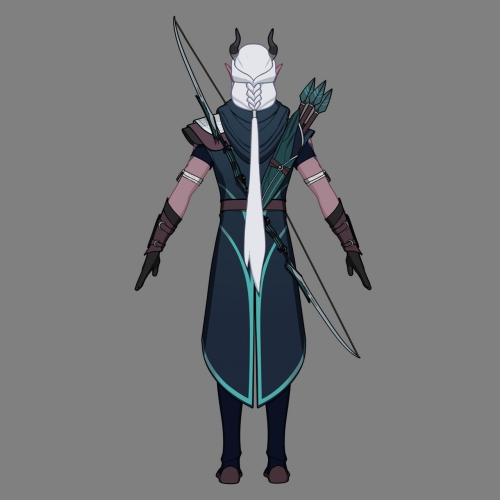 The Dragon Prince Эльф Рунаан концепт арт вид сзади