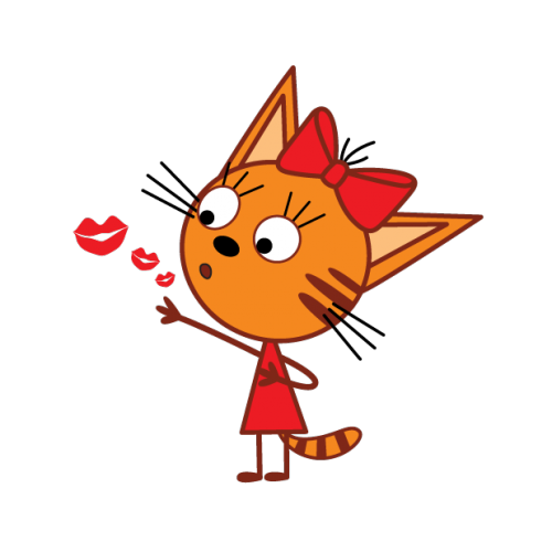 Три Кота картинка Карамелька посылает воздушный поцелуй